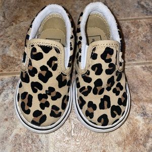 Cheetah print toddler vans